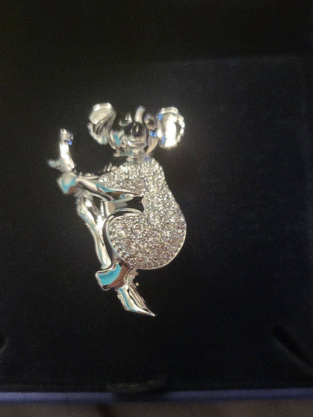 Swarovski Silver Crystal Koala Brooch